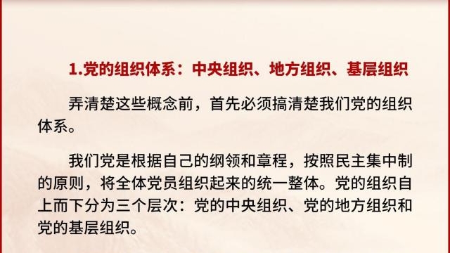 黨支部、黨小組、黨委、黨工委、黨組……這些概念你都清楚嗎